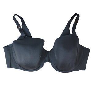Soma Perfect Coverage Bra Black 40D Underwire Seamless Light Pad Vanishing 360